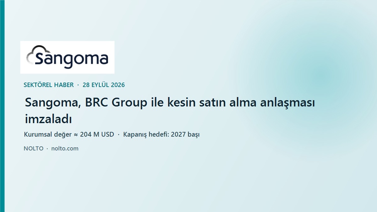 Sangoma, BRC Group ile kesin satın alma anlaşması imzaladı