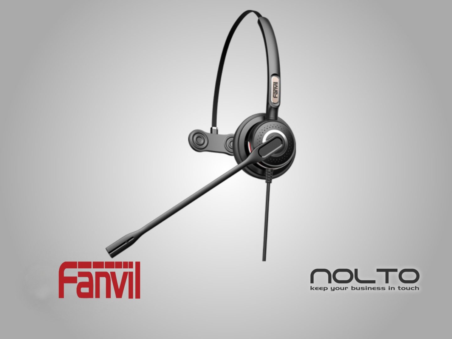 Fanvil HT202 DUO Çift Taraflı Mikrofonlu Çağrı Merkezi Kulaklığı