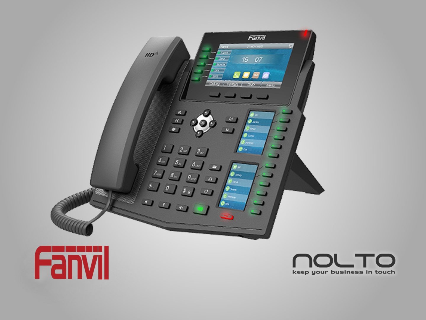 Fanvil X6U 3 Ekranlı Profesyonel Sekreter Konsol Masası IP Telefonu