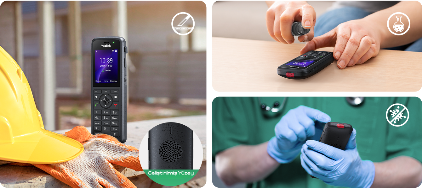Yealink AX86R Wi Fi Telefon Gelistirilmis Yuzey png