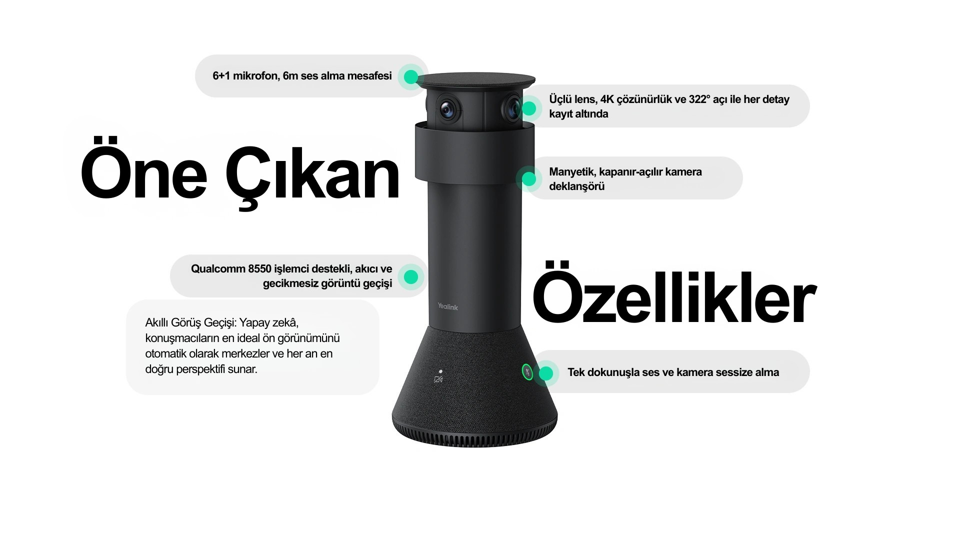 Yealink MTower one cikan ozellikler