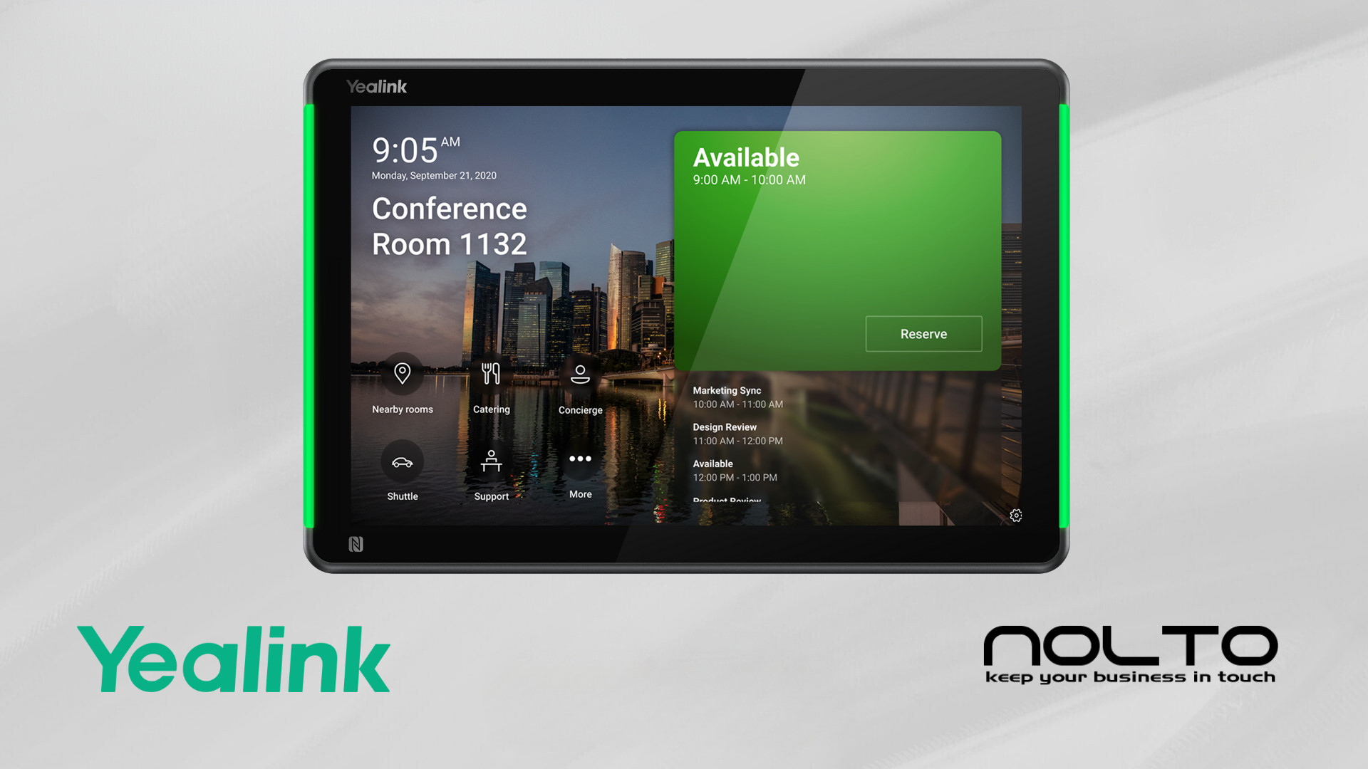 Yealink RoomPanel Plus Oda Rezervasyon Paneli 1 Yealink RoomPanel Plus Oda Rezervasyon Paneli