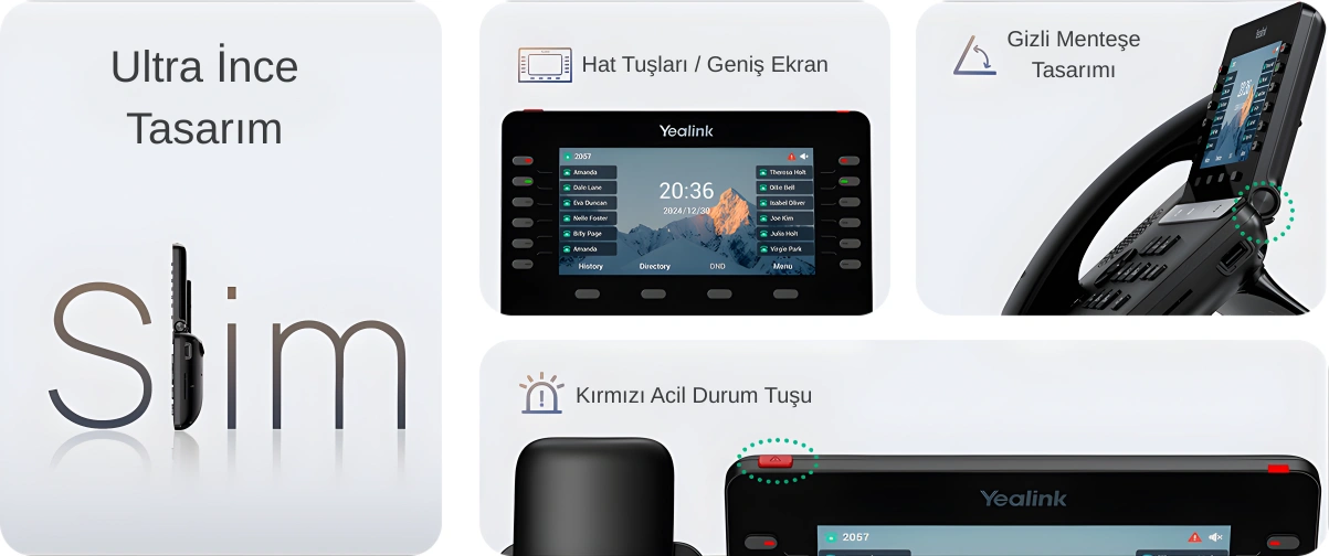 Yealink T85W Yeni Nesil IP Telefon